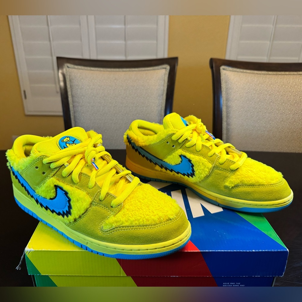 Nike Dunk SB Low x Greatful Dead Yellow Sneakers Shoes Size US 11